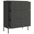 Lady Jillian -  Drawer Cabinet Anthracite 80x35x101,5 cm Steel